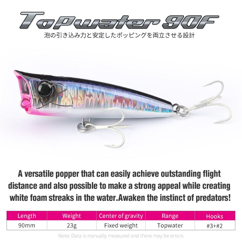 TSURINOYA 90mm 23g Topwater Po - Fishing Lure Popper review and price
