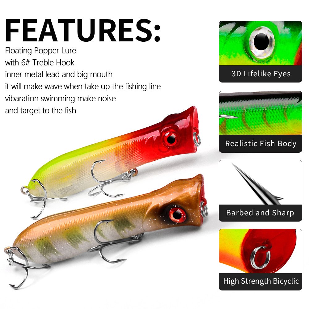 Premium Long Casting Popper fo - Fishing Lure Popper review and price