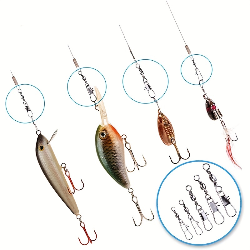 50/200pcs Barrel Snap Swivel F - Fishing Lure Accessories review and price